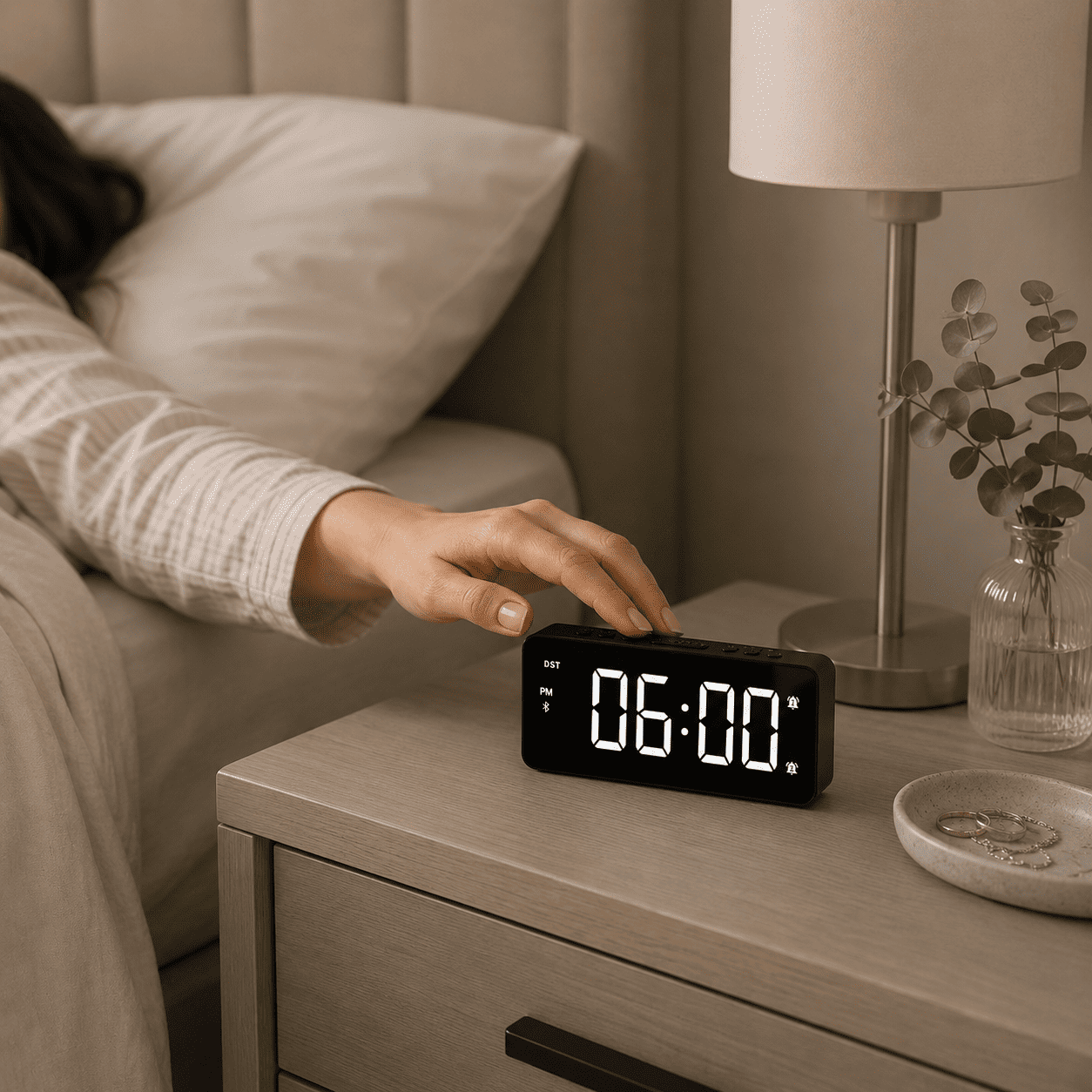 Réveil Connecté Bluetooth Synchronisation Heure - monreveil.com