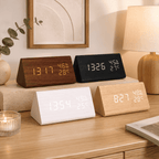 reveil bois avec temperature et humidité 