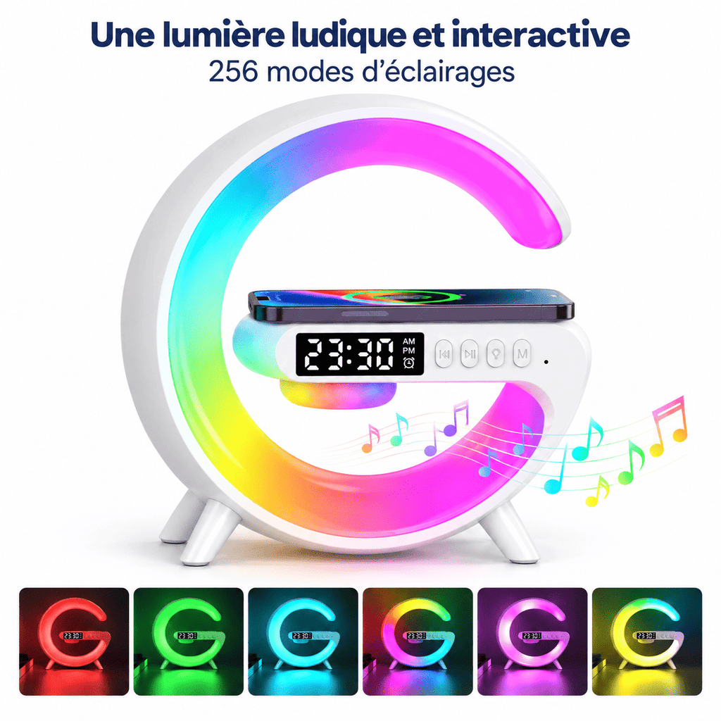 Réveil connecté intelligent avec 256 modes d'éclairage