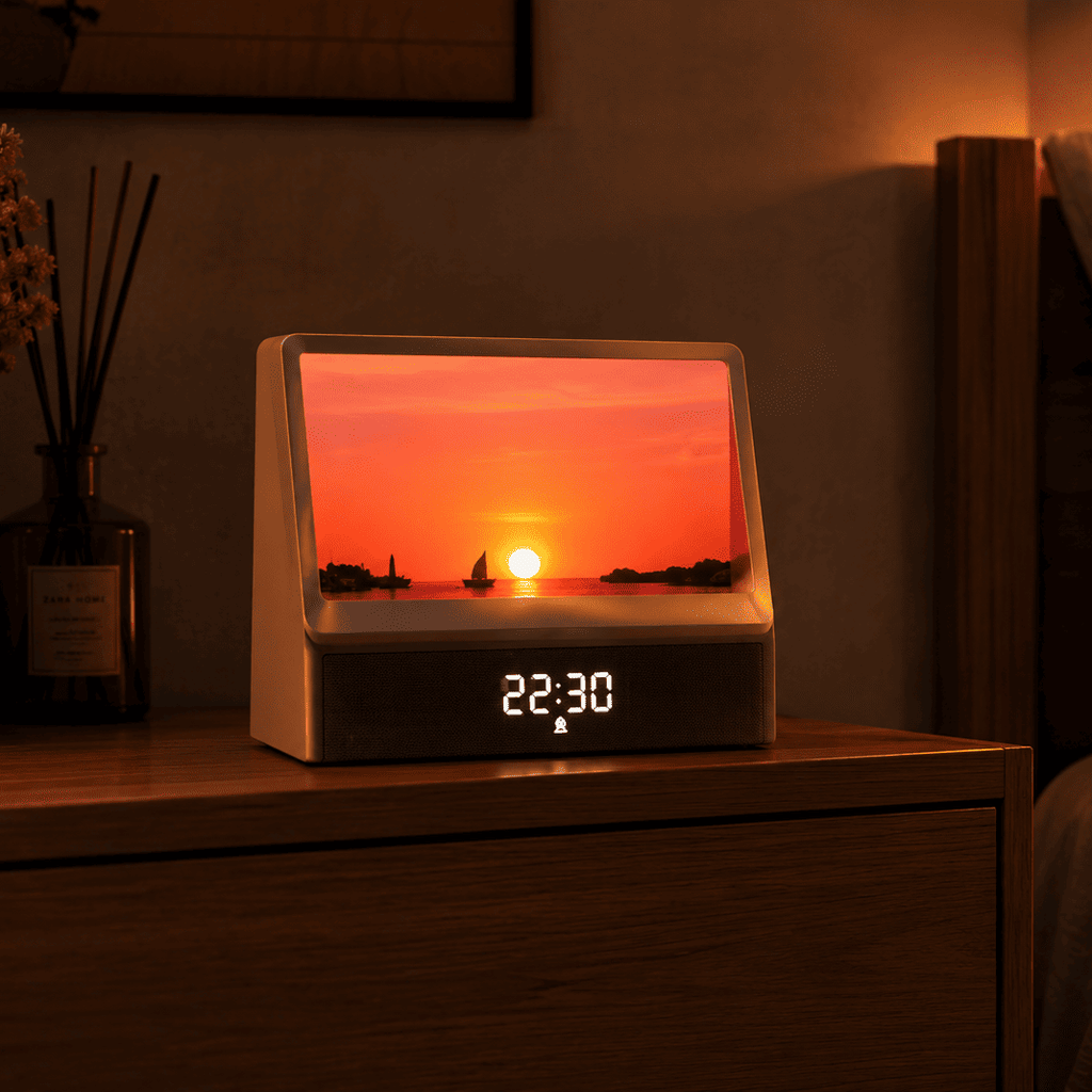 Réveil Aube Connecté Bluetooth Couché de Soleil - monreveil.com