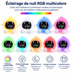 Réveil pêche jour nuit multicolore RGB