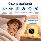 Réveil pêche jour nuit bruit blanc avec 6 sons apaisants