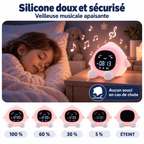 Réveil pêche jour nuit silicone doux avec plusieurs intensités lumineuses