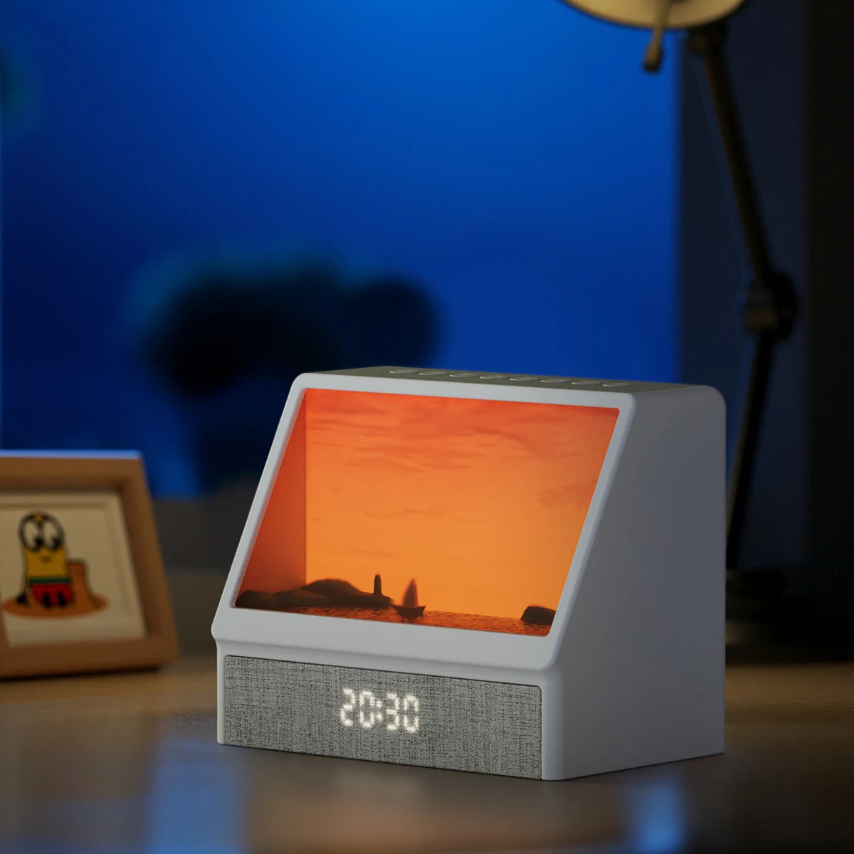 réveil couché de soleil avec plusieurs scénarios lumineux - monreveil.com