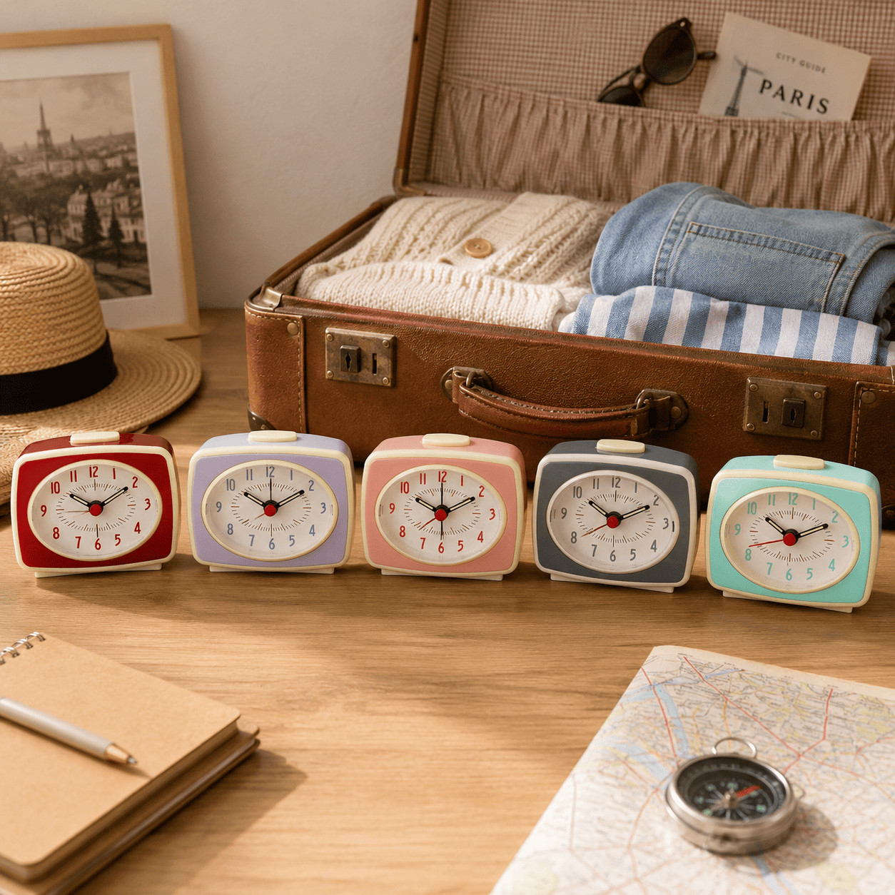 Petit Réveil Vintage Compact Nomade 